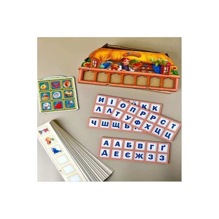 Настольная обучающая игра "Ребус", деревянная
