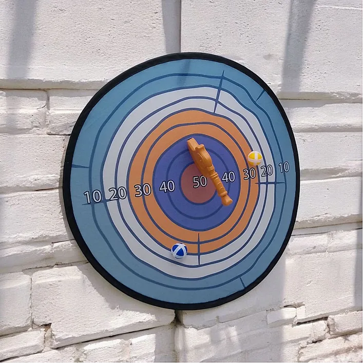 Дартс "Axe Throwing" 2 мячика, 3 топора, 56 см, на липучках