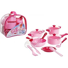 Набор посуды "Cooking Set" 25 предметов розовый 1757 Юника (Дев1757)