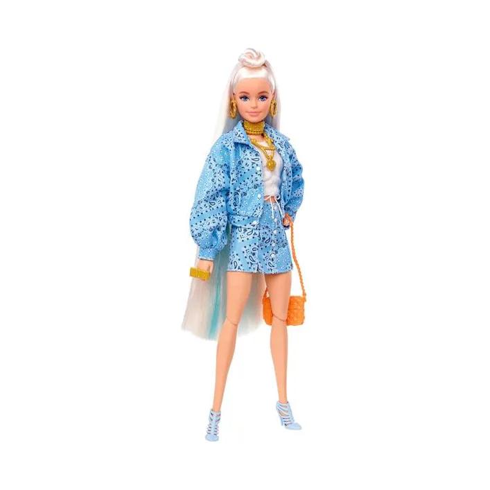 Кукла Barbie Экстра Блондинка с пучком на распущенных волосах 29 см (HHN08)
