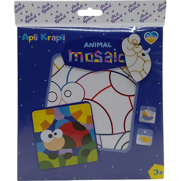 Мозаика детская из фоамирана "Божья коровка", 20х20 см