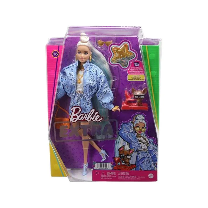 Кукла Barbie Экстра Блондинка с пучком на распущенных волосах 29 см (HHN08)
