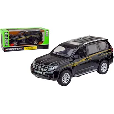 Машина металлическая "Автопром" 68270A(B)/68270A(W) 1:24 "Land Cruiser Prado" на батарейках, свет, звук, открывающаяся дверь, капот, багажник, коробка 24,5*12*10 см (Маш8270)