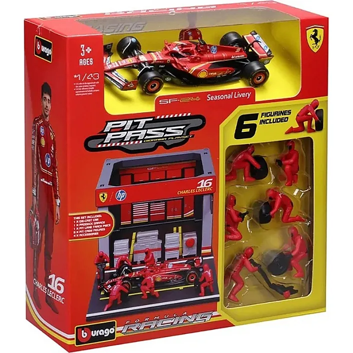 Ігровий набір Формула-1 "Pit Pass Ferrari SF-24" Bburago 18-36862 (#16)