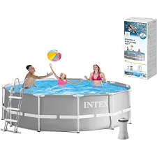 Intex Басейн каркасний 26716 NP (1) об`єм :8592л (90), розмір:366смх99см.,сходи, насос-фільтр (2006 л/год, драбина), в коробці