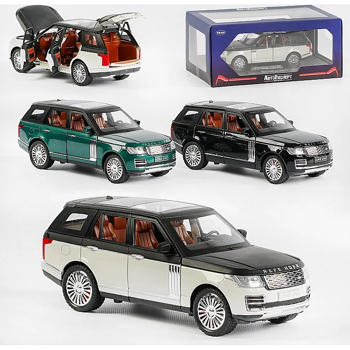 Машинка металопластик GT - 1128 (24/2) "Авто Експерт Преміум", 3 кольори, 1:24, звук, світло, інерція, відчиняються двері, багажник, капот, у коробці