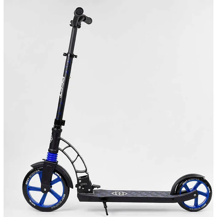 Самокат двухколесный "Best Scooter" 81246 (2) колеса PU, d переднего колеса - 230мм, d заднего колеса - 180мм, 1 амортизатор передний, в коробке