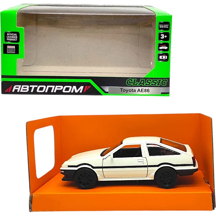 Машинка металева "АВТОПРОМ. Toyota AE86" (БІЛА)