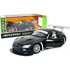 Машина металлическая 68251A "АВТОПРОМ" 1:24 BMW Z4 GT3 на батар., свет и звук, открывающаяся дверь, капот, багажник, в коробке 24,5*12,5*10 см (Маш1528)