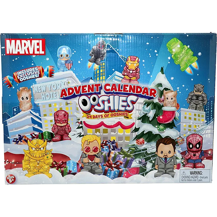 Набор игровых фигурок OOSHIES – АДВЕНТ-КАЛЕНДАРЬ МАРВЕЛ (24 фигурки) 23296 (Хло3296)