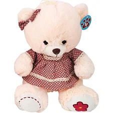 Ведмедик 2764B/33 в платті молочний р.33 см (Мяк6400)