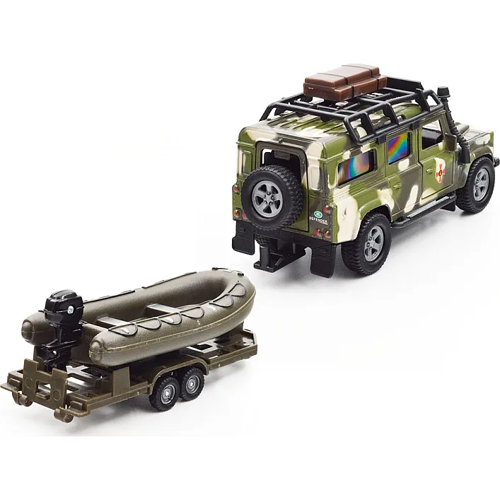 Игровой набор – LAND ROVER DEFENDER МИЛИТАРИ (с лодкой) 520191.270 TechnoDrive (Маш1986)