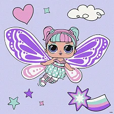 Набір для розпису по номерах для дітей "L.O.L. Surprise! O.M.G. Fairies Sweetiefly" 40х40 см IDEYKA (Нас5293)