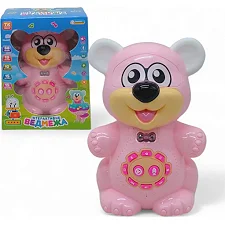 Интерактивная игрушка "Медвежонок", укр (розовый)
