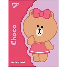 Папка-органайзер YES А4 с фигурным клапаном на липучке "Line Friends. Choco" (Кнц4910)