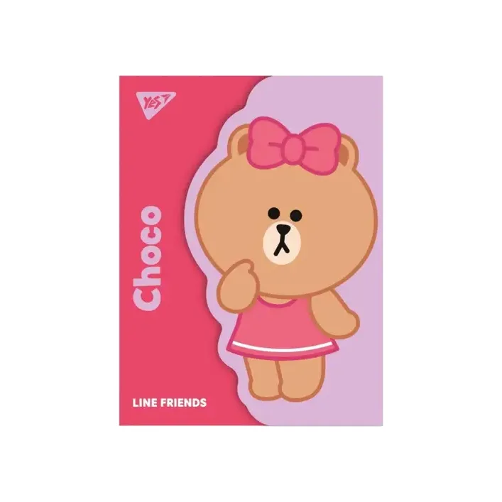 Папка-органайзер YES А4 с фигурным клапаном на липучке "Line Friends. Choco" (Кнц4910)