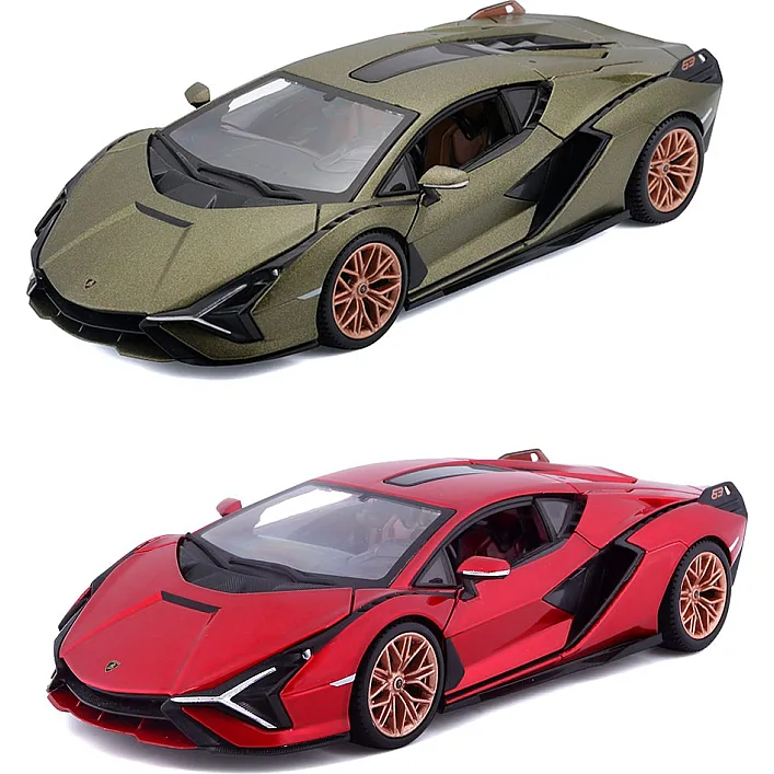 Автомодель - LAMBORGHINI SIÁN FKP 37 (асорті зелений металік, червоний металік, 1:24)