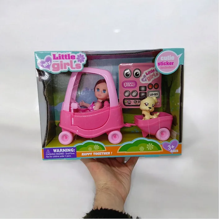 Кукла с машинкой и домашним любимцем, в коробке 63021 (Лял6321)