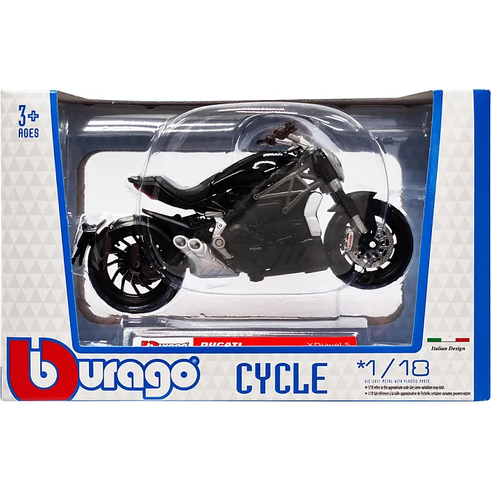 Детская модель Мотоцикла "DUCATI XDiavel S" Bburago 18-51030-8 масштаб 1:18