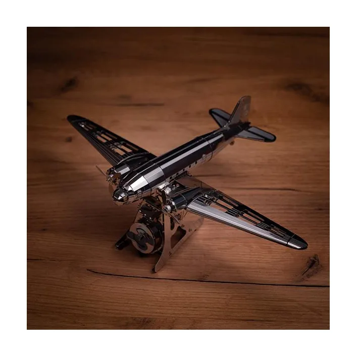 Колекційна модель-конструктор Metal Time Remarkable Douglas Літак DC-3 механічний (MT057)