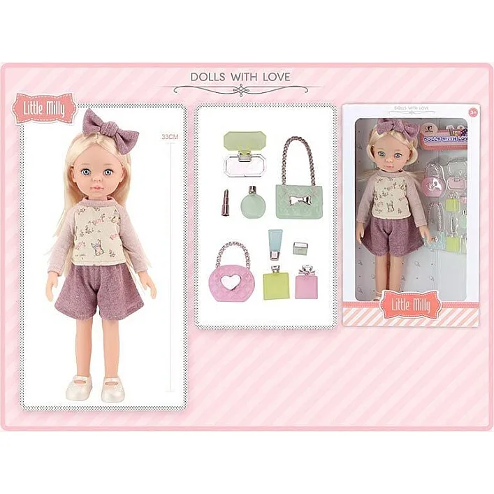 Кукла 91099 J (36) съемная одежда, аксессуары, высота 33 см, в коробке