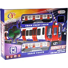 Залізна дорога JHX5507 "Метро" на батарейках, в коробці р.36x6,5x25 см YG Toys