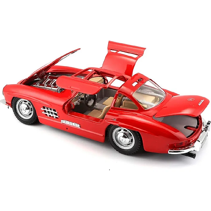 Автомодель - MERCEDES-BENZ 300 SL (1954) (асорті червоний, сріблястий, 1:24)