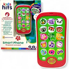 Телефон музыкальный Kids Hits, KH03/004 "Яркий зоопарк",батар в комплекте.,2 цвета микс, короб. 23*3,5*18.5 см (Муз3747)