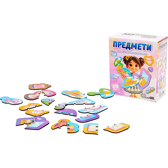 Деревянный магнитный пазл Предметы Puz-22931 PuzzleOk (Дер2931)