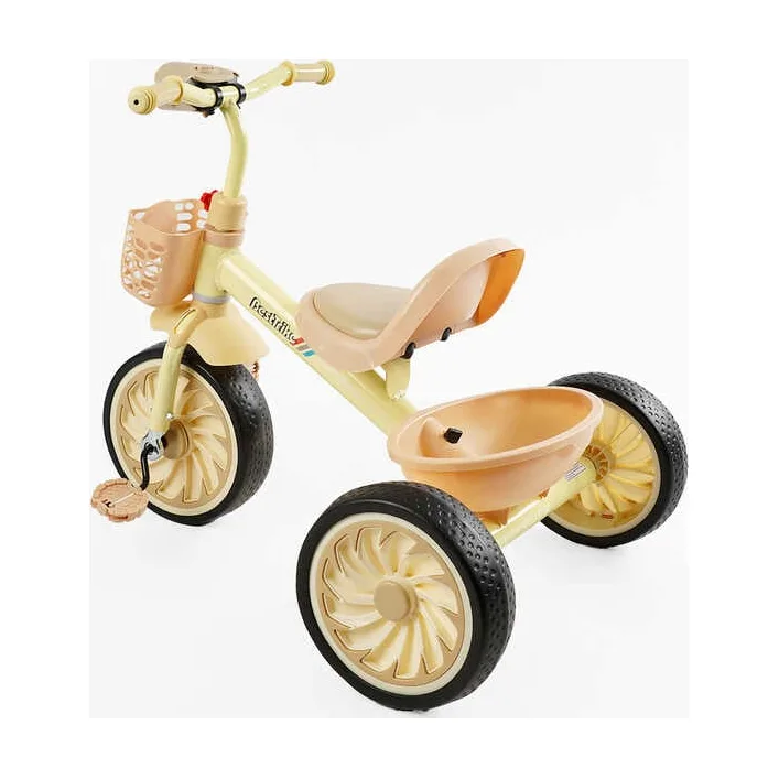 Велосипед 3-х колесный BS-33260 "Best Trike" (1) колеса EVA переднее 12', заднее 10', стальная рама, УКР. ВЗУЧИВАНИЕ, свет, 2 корзины, в коробке