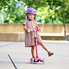 Защитный шлем Micro - Фиолетовый с цветами (48–53 cm, S)