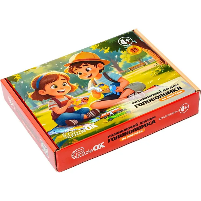Розвиваючий альбом головоломка на липучках Puz-22925 PuzzleOk (Дер6932)