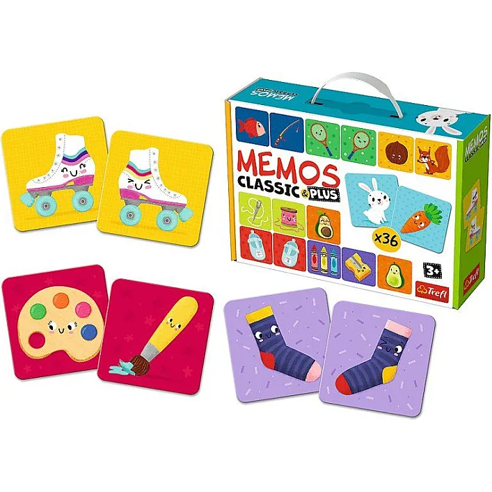 Настольная игра - "Мемос Классические плюс 36 карт Логика / Trefl