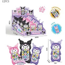 Телефон 626-35 (32/2) ЦЕНА ЗА 12 ШТУК В БЛОКЕ, музыка, песни, озвучивание на английском языке, числа, животного, на батарейках, подсветка, в коробке