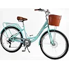 Велосипед городской Corso «Polaris» 26” PS-63909 + КОРЗИНА (1) стальная рама 16.5”, Shimano 7 скоростей, корзина, багажник