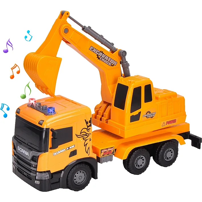 Автомодель серії "Super Big Truck" – ЕКСКАВАТОР SCANIA (світло, звук)