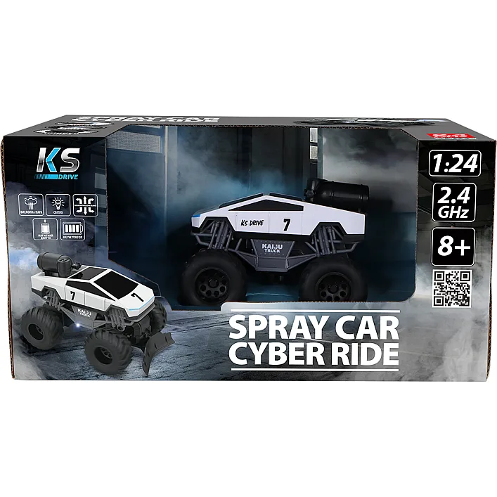 Автомобіль SPRAY CAR на р/к – CYBER RIDE (білий, 1:24, 2.4 ГГц, акум. 3,7 V, вихлопна пара)