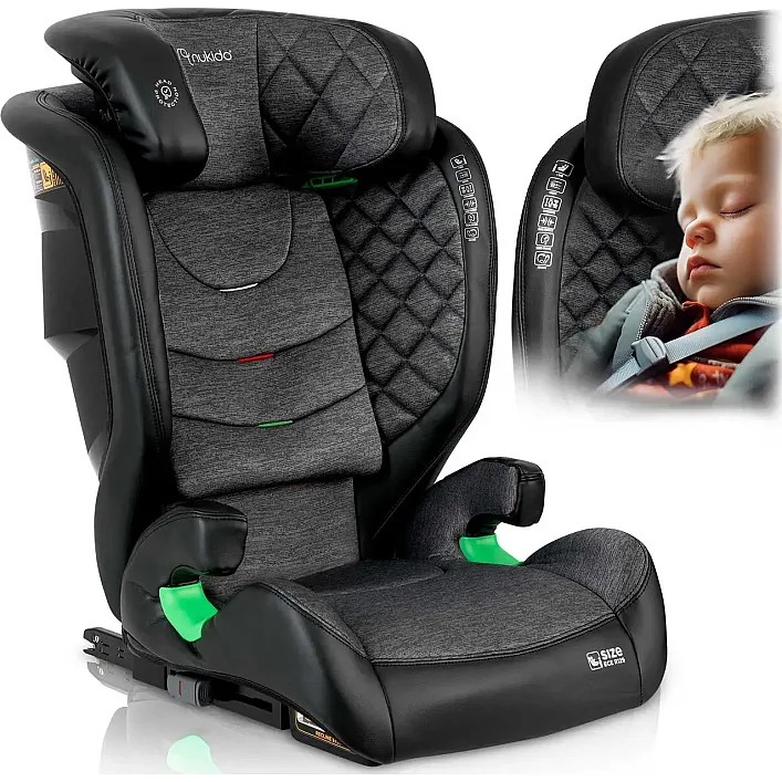 Автокрісло Nukido Louis ISOFIX 15-36 кг, чорно-сіре