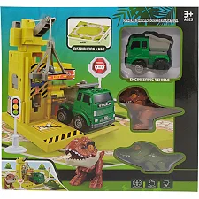 Игрушечный набор 716 карта, машинки, динозавры