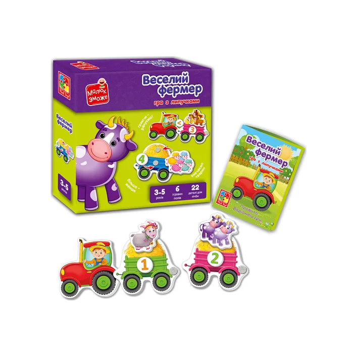 Игра развивающая с липучками "Веселый фермер" VT2100-13 Vladi Toys (Нас9549)