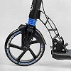 Самокат двухколесный "Best Scooter" 90166-B (2) ФАРА, переднее колесо PU 230 мм, заднее колесо 200мм, 2 амортизатора, дисковый тормоз, зажим руля