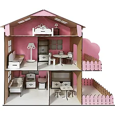 Кукольный домик «TREE HOUSE» Розовый 49*21*50 см (Дев4380)