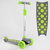 Самокат триколісний LK-70111 Best Scooter (4) СВІТЛО ДЕКИ, КОЛІС І ДИСКІВ, знімне кермо, передні колеса PU 120х35мм, задні колеса PU 80х30мм