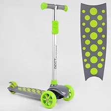 Самокат трехколесный LK-70111 Best Scooter (4) СВЕТ ДЕКИ, КОЛЕС И ДИСКОВ, съёмный руль, передние колёса PU 120х35мм, задние колеса PU 80х30мм
