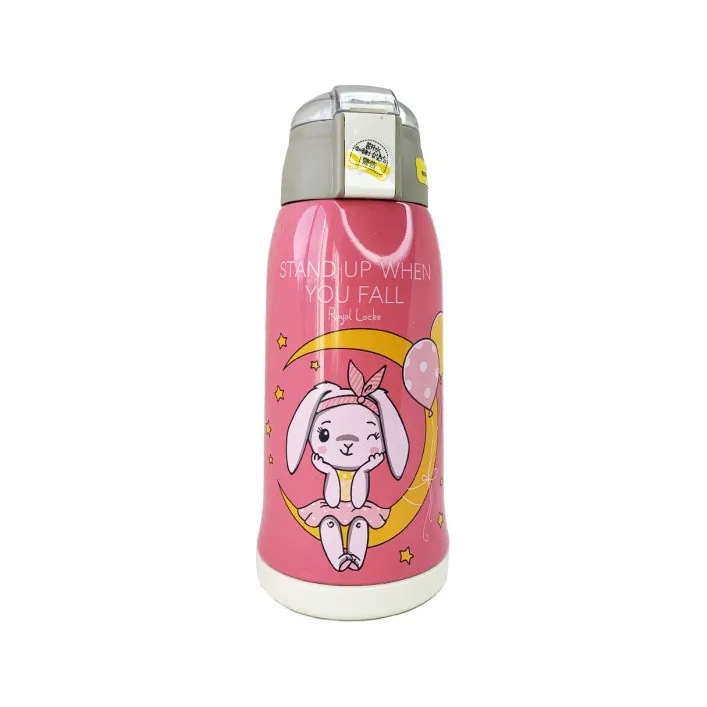 Детский термос-поильник "Зайчик" MGZ-0324(Pink) с индикатором температуры 550 мл