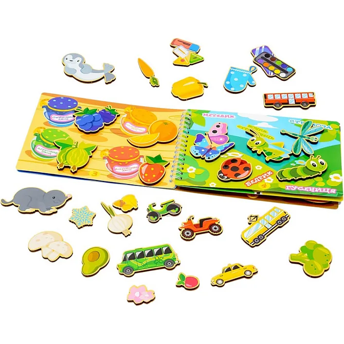 Розвиваючий альбом головоломка на липучках Puz-22925 PuzzleOk (Дер6932)