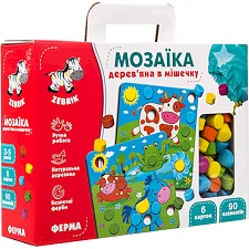 Деревянная мозаика "Ферма" ZB2002-01 VladiToys (Нас0222)