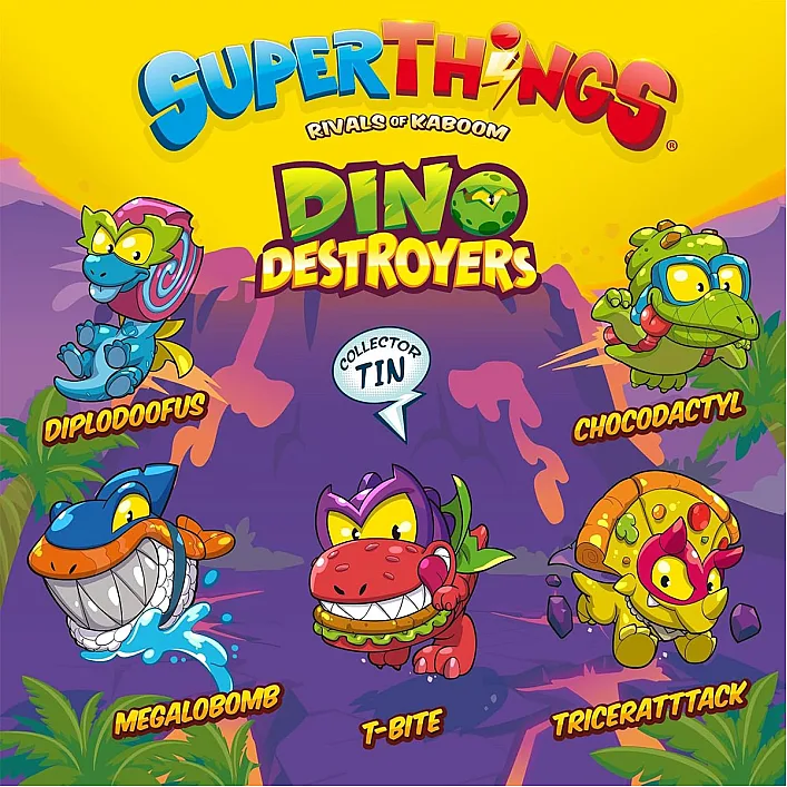 Игровой набор SUPERTHINGS S ДИНО РАЗРУШИТЕЛИ (5 эксклюзивных фигурок) PSTSD48TIN60 (Зви4860)