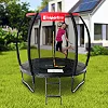 Батут inSPORTline Flea PRO с внутренней сеткой 183 см черный