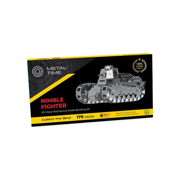 Коллекционная модель-конструктор Metal Time Nimble Fighter Танк Renault FT-17 механический (MT010)
